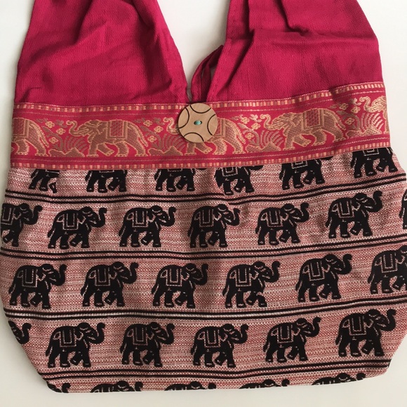 NWT Pink Zari wooden bead embellished shoulder bag - Picture 2 of 3